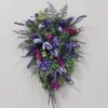 Decorative Flowers Artificial Spring Summer Purple Wreaths Pendants Wall Garlands Ornaments Holiday Gift Home Decor For Garden Courtyard