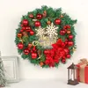 Dekorative Blumen 2023 Frohe Weihnachten rote Kranz Dekoration Girlande Vordertür Hanges Ornament Wandfenster Jahr Home Decor Drop