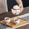 Servis uppsättningar 2 av keramiska fu te -ware kinesiska tillbehör