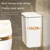 Waste Bins 812L Wall Mounted Trash Can Kitchen Hanging Garbage Bin With Lid Large Capacity Cans Bathroom Recycling Basket 230512