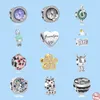 925 Sterling Silver Charms för Pandora smycken pärlor dinglar musikalisk födelsedagstårta blomma tillbehör pärla