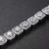 Dropshipping Fashion Men Jewelry Fine Out 10 мм 925 серебряный серебряный серебро VVS Moissanite Tennis Chain Браслет