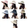 Wide Brim Hats Elegant Empty Top Hat Bucket Wavy Edge Sun Protection Fisherman For Outdoor Activities Camping ClimbingWide