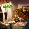 Pendellampor vintage tiffany målat glaslampa nordiska bb sängen sovrum bar bay fönster matsal ljuskrona