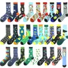 Men's Socks Happy Harajuku Funny Monkey Cartoon Hip Hop Street Men's Cotton Skarpetki Sokken