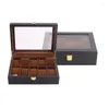 Jewelry Pouches Factory Wholesale Super Quality Black Matte Wooden 10 12 Flip Painted Watch Box Display Storage