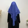 Hijabs eid al fitr기도 의상 Long Khimar 이슬람 여성의 머리 스카프 소매 소매 소매 아바야 jilbab ramadan abayas 무슬림 아랍 의상 niqab headscarf 230512