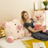 Fat Soft Cartoon Piggy Plush Doll Giant Cute Baby Bottle Pig Toy Large Bed Girl Carrying Sleeping Pillow Decoration Gift 35inch 90cm