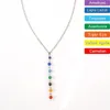 Pendanthalsband 7 Chakra Stone Bead Crystal Choker Yoga Reiki Healing Chain Necklace Gift