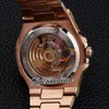 Nuovo 5711 5713 5713/1 D-Blue Texture Dial Asian 2813 Automatic Mens Watch Cassa in oro rosa Bracciale Sport Gents Orologi 40mm Timezonewatch Z09