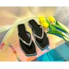 Slipare Rhinestone Square-huvud transparent gelé Flip-Flop Platform Women's Sandles Summer 2023 PVC Beach Open-Toed Outdoor Slides