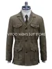 Men's Suits & Blazers Winter Tweed Herringbone Men Suits/Classic Safari Jacket With Four Envelope Pocket/Unique Design Casual Male Clothing