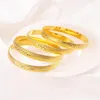 Bracelet 4 pièces en or 24 carats pour femmes Dubai mariée mariage Bracelet éthiopien afrique arabe bijoux breloque