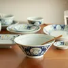 Miski japońska zupa ceramiczna duże zestawy stołowe w stylu retro do zmywarki do zmywarki do zmywarki ramen