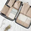 Storage Bags Travel Organizer 7pcs/set Packing Cubes Luggage Bag 2023 Clothes Cosmetics Wash Supplies Shoes Waterproof