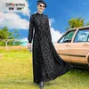 Casual Dresses Autumn Winter England Style Fashion Long Dress Office Lady Lace Evening Wedding Clothing Women Sleeve Runway Black