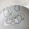 Charm Armband VSNOW Trendy Moonstone Multicolor Pärledarmband för kvinnor Kreativ oregelbunden simulering Pärlmetallsmycken