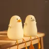 Night Lights Led Children Light Rechargeable Silicone Duck Lamp Child Creative Birthday Gift Sleeping Bedroom Desktop Decor