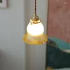 Hängslampor glasblomma ledljus nordiska retro hängande lampa matsal kök ö hem belysning armatur loft dekor luster