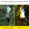 Lawn Lamps Light Outdoor LED Solar Landscape Waterproof Cute Bird Design With Ground Nail For Garden Courtyard