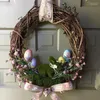 Decorative Flowers 10/15/20/25cm Rattan Ring Artificial Wreath Garland Dried Plants Frame Home Wedding Decor DIY Floral Wreaths