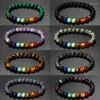 Strang Tigerauge Stein 7 Chakra Armbänder Männer Natürliche Reiki Heilung Energie Perlen Armreifen Frauen Yoga Armband Meditation Gesundheit Schmuck