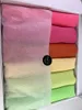 Scarves Trendy Women's Hijab Heavy Chiffon Scarf Wrap Solid Color Shawls Headband Muslim Hijabs Gift Box Headscarf Foulard