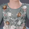 Девушка платья девочка, детская принцесса, цветочная вышивка, многослойное платье с длинным рукавом детское винтажное торт тюл Вестидо Свадебный день рождения платья 3-14Y