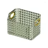 Garrafas de armazenamento caixa de grau alimento padrão diamante maçaneta de ouro portátil
