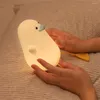 Night Lights Led Children Light Rechargeable Silicone Duck Lamp Child Creative Birthday Gift Sleeping Bedroom Desktop Decor