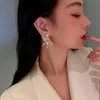 dangle earrings chandelier fyuanかわいいドラゴンフライクリスタル女性のための幾何学的なラインストーンパーティージュエリーアクセサリー