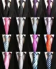 Bow Ties Yishline 8cm Fashion Classic Men's Stripe Tie Purple Blue Black Pink Lavender Jacquard Woven Silk Slipspolka prickar