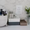 صناديق تخزين المكتب المنزلي البلاستيكي شبكة سطح المكتب Sndries Sundries Box Makeup Organizer Cosmetic Closet Bin Case