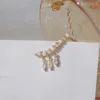 Brincos banhados a ouro criatividade clipe de orelha integrado feminino elegante brilho borla cz brinco jóias acessórios