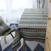 Table Cloth Modern Green Striped Wave Tablecloth 2023 Retro Simple Geometric Cover Haute Dustproof Knitting Home Decorate