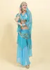 Stage Wear Costumes de danse Bollywood pour adultes Ensemble de costumes de ventre pour femmes en mousseline de soie femme