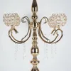 Candle Holders 10pccrystal Holder For Wedding Decoration Events Partier 5-Arm Gold and Silver Centerpieces Decor 1697