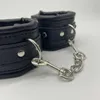 Massaggio Spugna in pelle Manette per adulti Giochi sessuali Giocattoli per uomini Donne Fetish Slave Gioco di ruolo Bdsm Polso Bondage Prodotti erotici