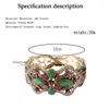 Bracelet Sunspicems Antique Or Couleur Turc Femmes Vintage Mariage Plein Strass Symétrique Motif Arabe Bijoux