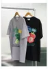 T-shirt da uomo con stampa a maniche corte casual in cotone T-shirt Plus da uomo