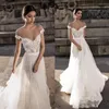 Vintage Lace Bohemian Wedding Dresses Summer Beach Backless Off the Shoulder Berta Bridal Glows Billiga Wedding Reception Dress309p