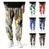 Pantalons pour hommes Mode Hommes Lâche De Luxe Imprimé Hip Hop Yoga Harem Hawaïen Motif Baggy Entrejambe Sport Jogging Streetwear Pantalon