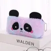 Kawaii Cartoon Cute Panda Plush Pouch Pencil Case Bag Zipper Penna di grande capacità Forniture di cancelleria per la scuola Regalo