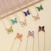 Pendant Necklaces Butterfly Jewelry Multi-Colored Zircon Necklace For Women Fashionable Clavicle Chain WomenPendant