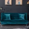 Krzesło obejmuje sofę pokrywę łóżka grubą aksamitną tkaninę uniwersalną rozmiar bez ramienia Protektor Składanie siedzeń Elastyczna ławka