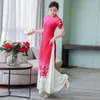 Этническая одежда традиционная вьетнамская ао -дай Вьетнам Чеонгсам Китайский стиль Длинное вечернее свадебное платье QIPAO RB79