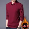 Men's Hoodies & Sweatshirts Winter Warm T-Shirt Men Cotton T Shirt Full Sleeve Tshirt Solid Color T-shirts Tops&tees Mandarin Collar Long