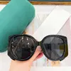 Novos óculos de sol femininos redondos grandes de verão 1257 armação de acetato brilhante com tom dourado entrelaçado G Designer Lady Óculos personalizados 1257