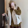 Damenwesten Deeptown Teddy Weste Vintage Lammwolle ärmellose Jacke Frau ästhetische Weste koreanischen Stil Winter Fleece Mantel Mode