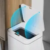 Waste Bins 16L Smart Sensor Garbage Kitchen Bathroom Toilet Trash Can Automatic Induction Waterproof with Lid 230512